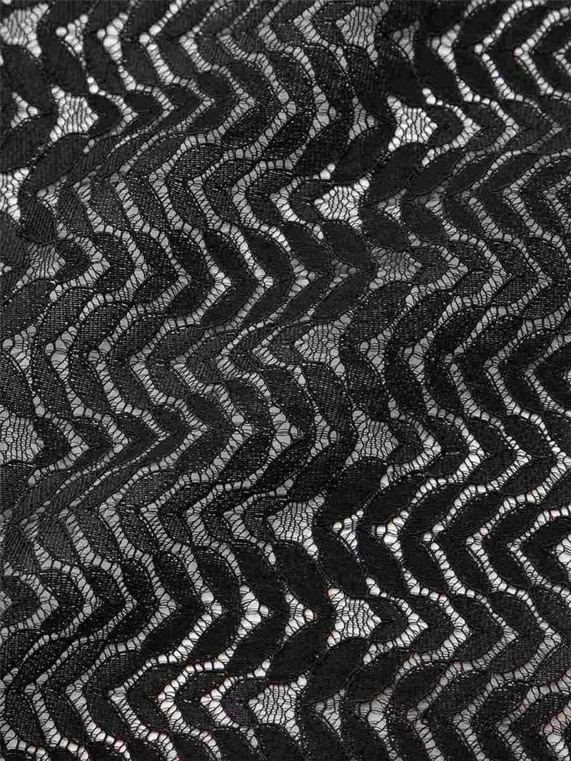 【现货】 纯黑叶纹 蕾丝袷小纹和服