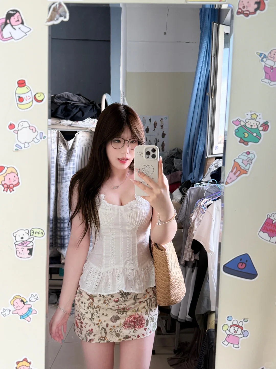 115斤微胖女大学生吊带分享～