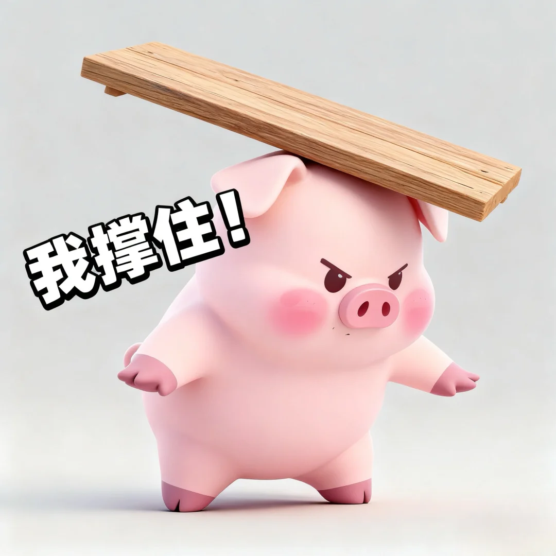 小肥猪表情包～天塌了！我撑住！