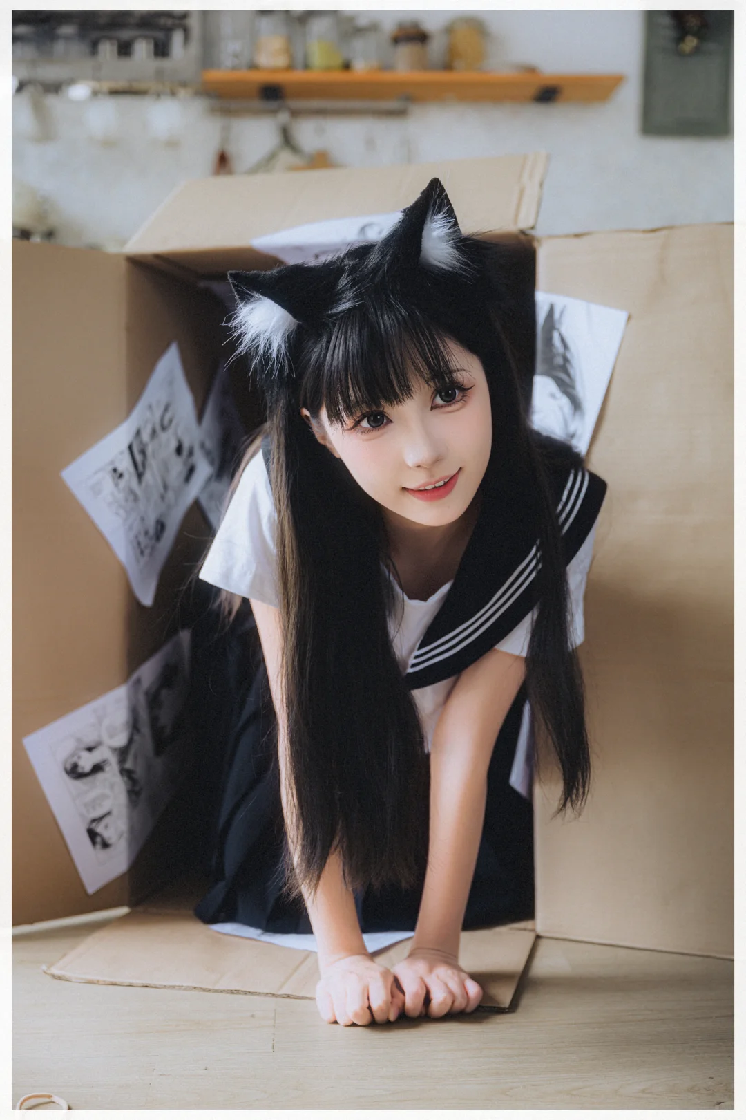 用纸箱拍的超写实jk！