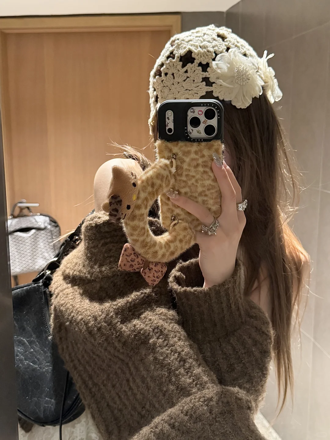 公主辣妹⊹⁺˖໋̟毛绒绒豹纹腕带kitty美辣疯🐆