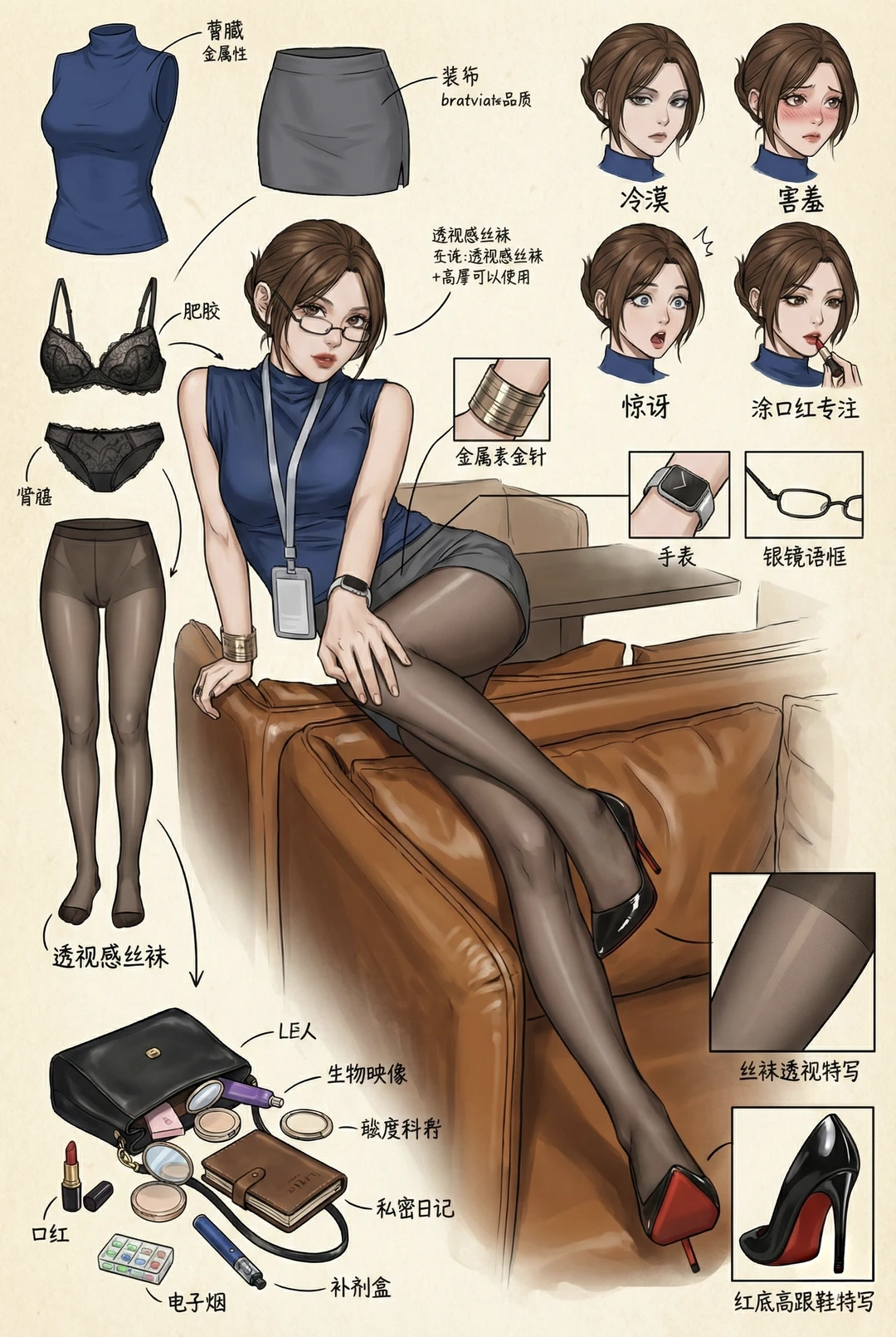 黑丝OL风御姐 左滑看真人