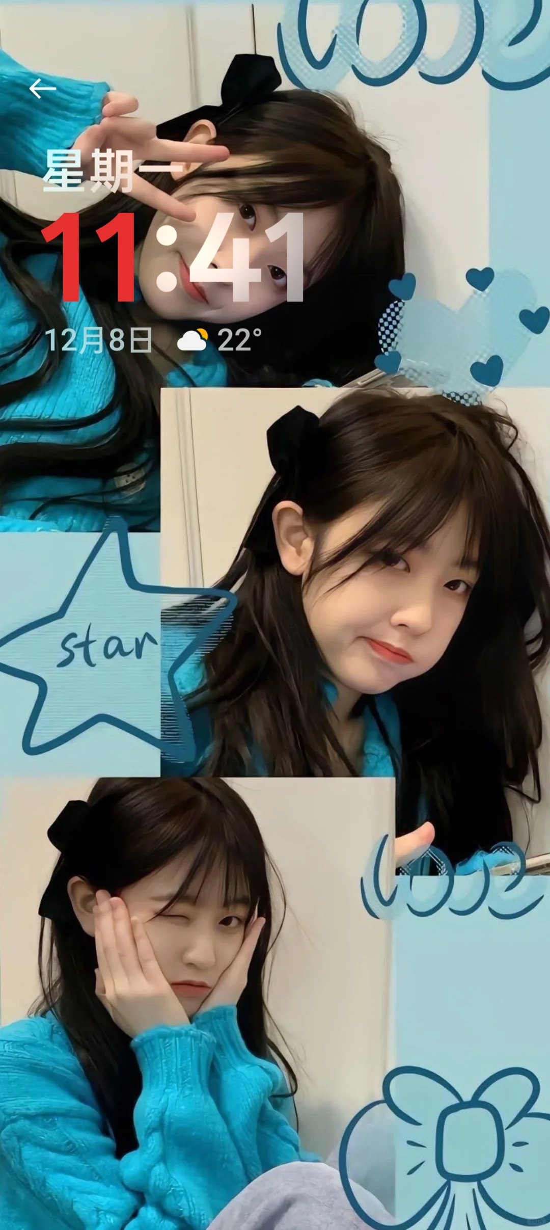 真的好喜欢今天的壁纸啊啊啊！甜妹壁纸