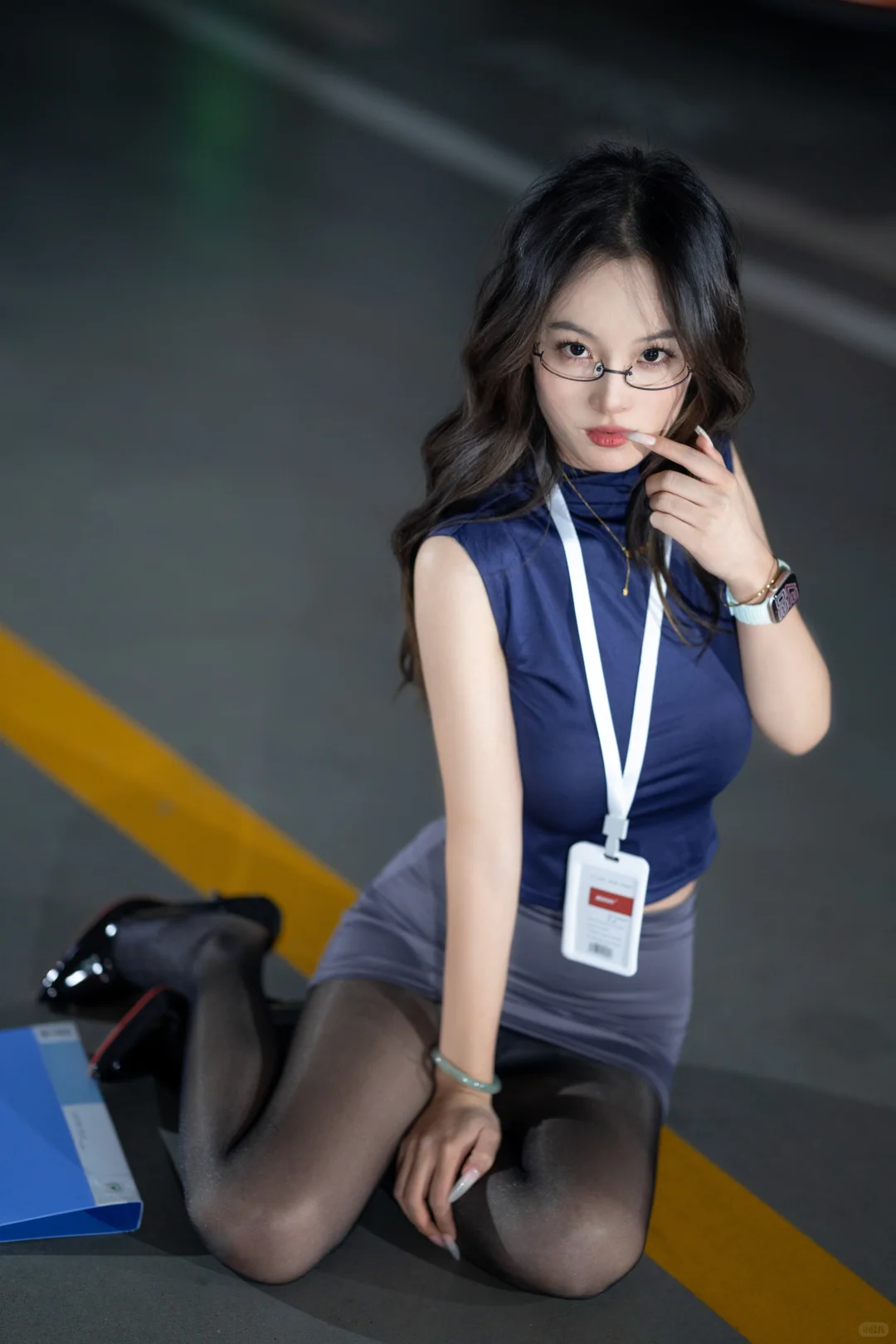 停车场没人拍几张