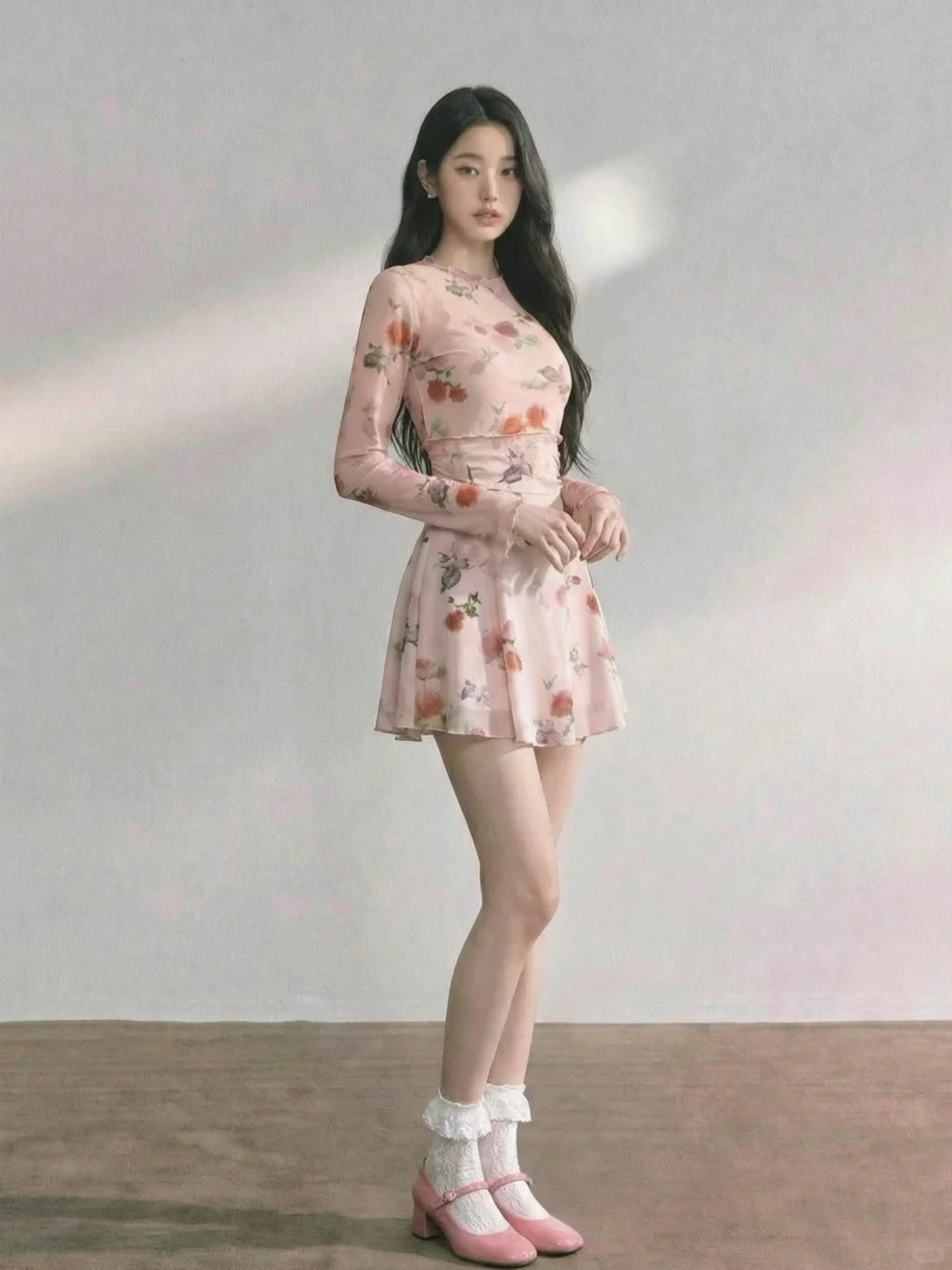 粉花泳衣把 “易碎感美女” 焊身上了🌸