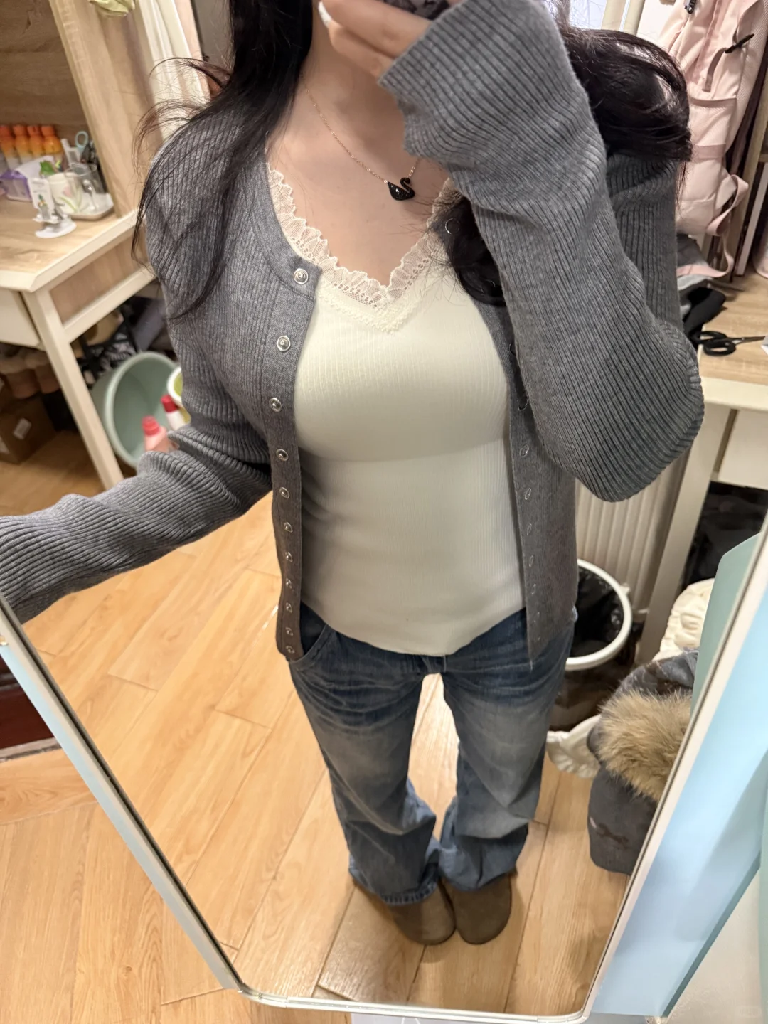 女大蕾丝保暖内搭分享