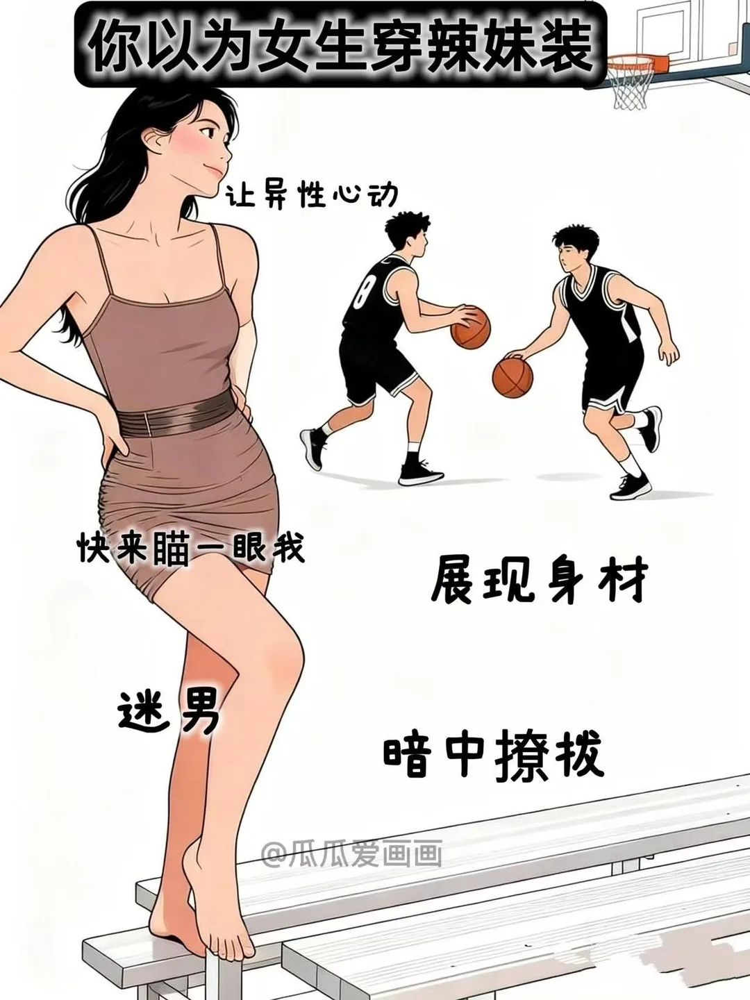 你以为女生穿辣妹装VS实际上女生穿辣妹装