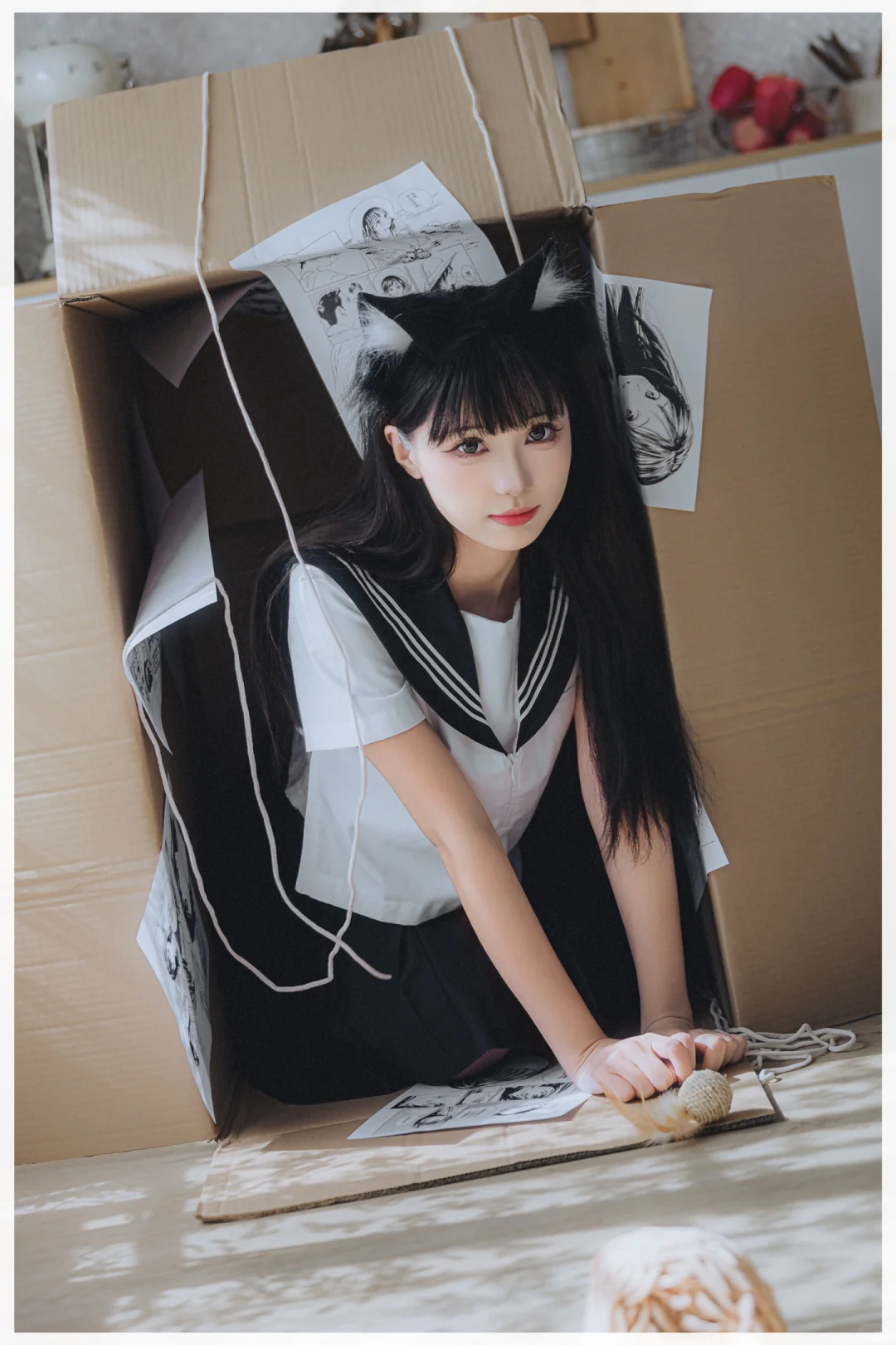 用纸箱拍的超写实jk！