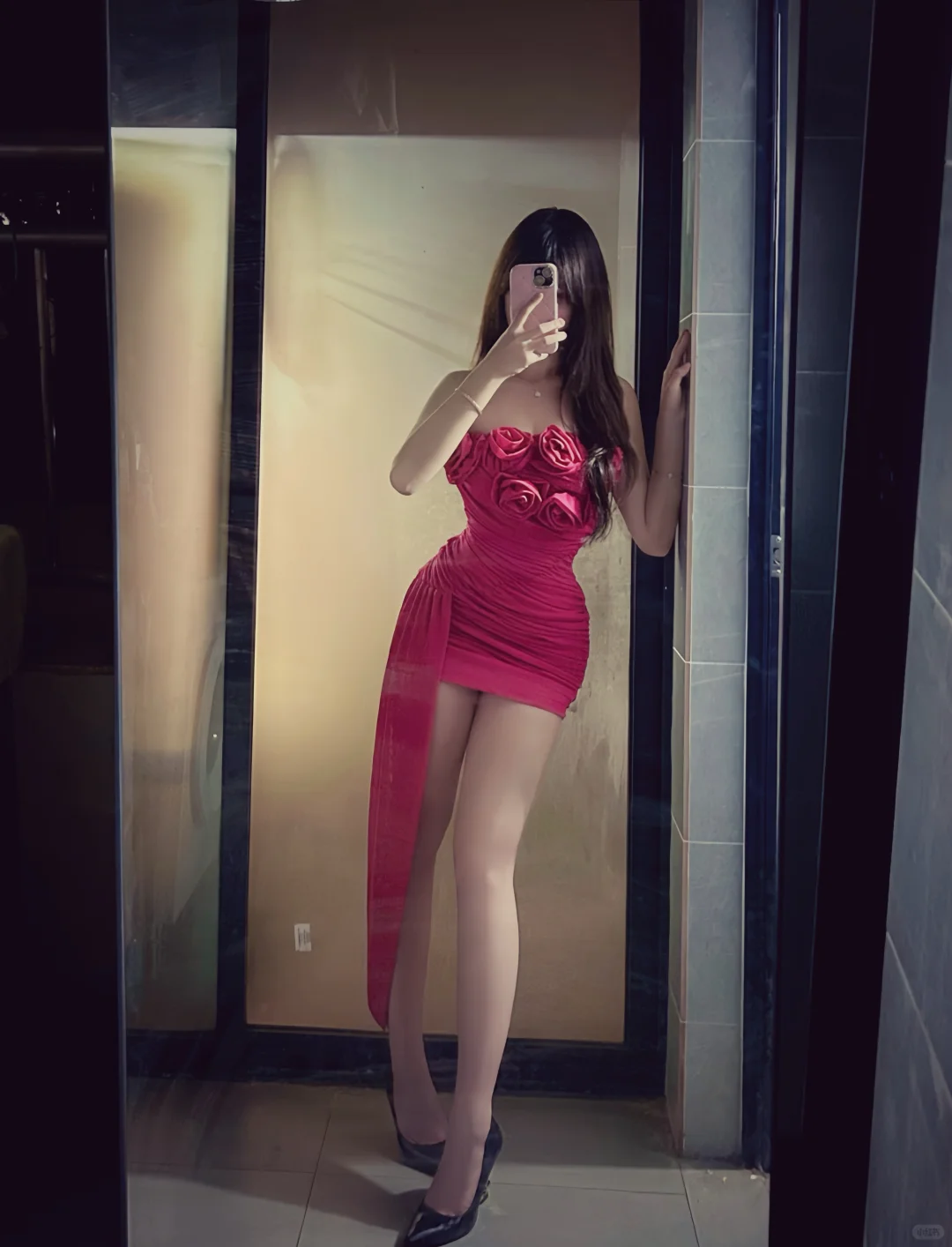 玫红色系列包臀裙～