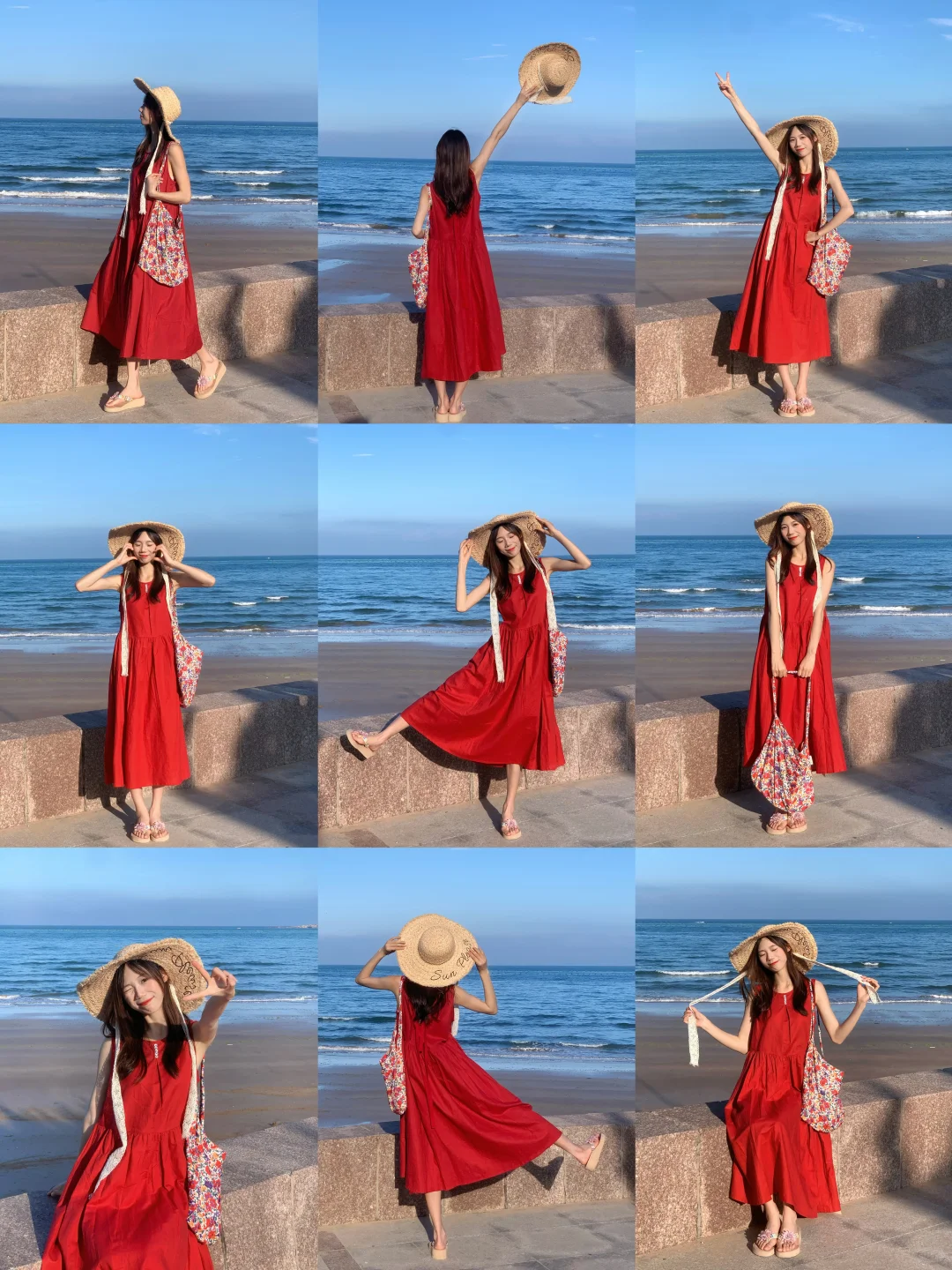 存一些海边拍照姿势！下次去海边就这么拍啦