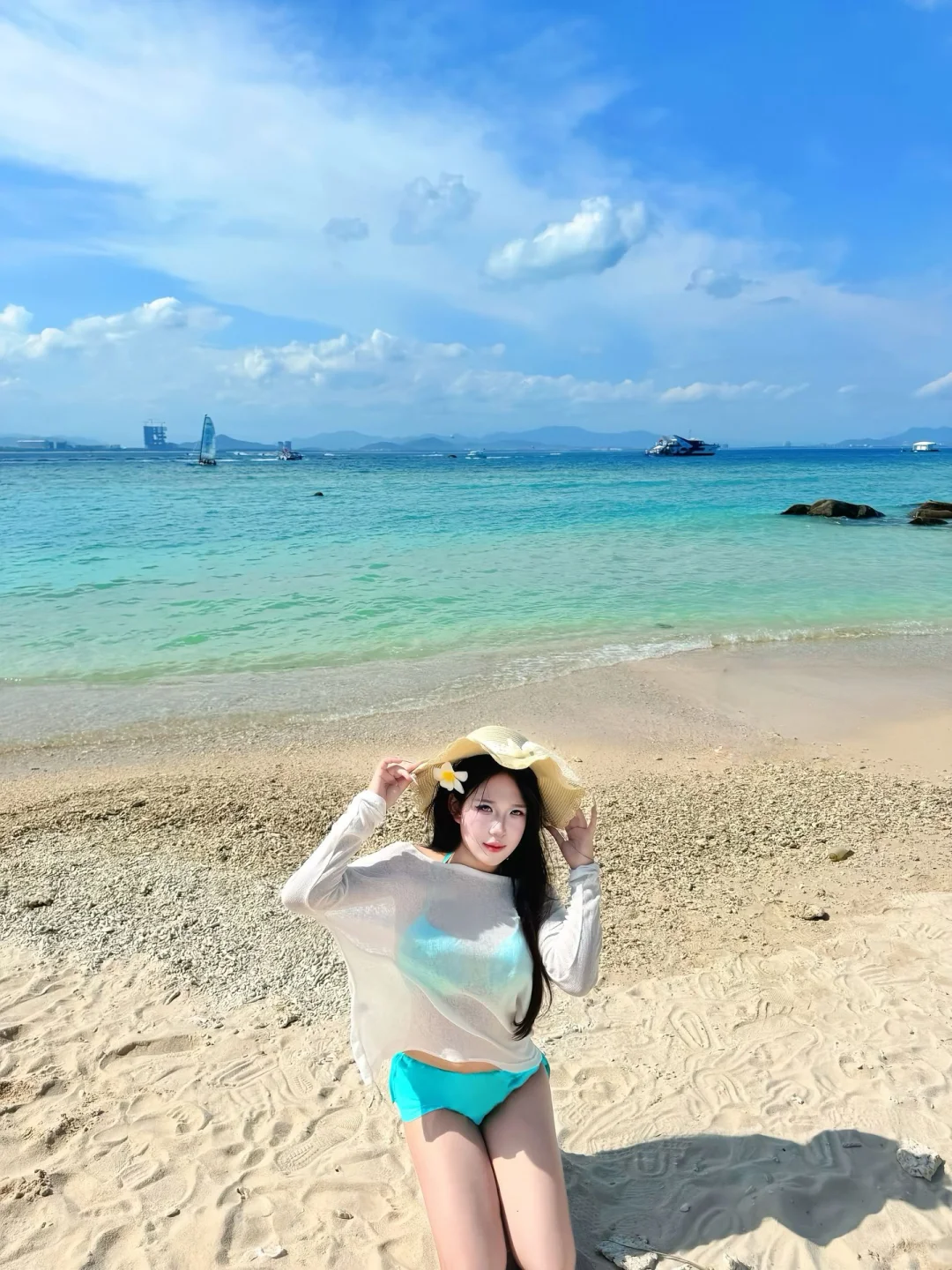 海边的我，比泳衣更辣妹耶👙🫧🩵