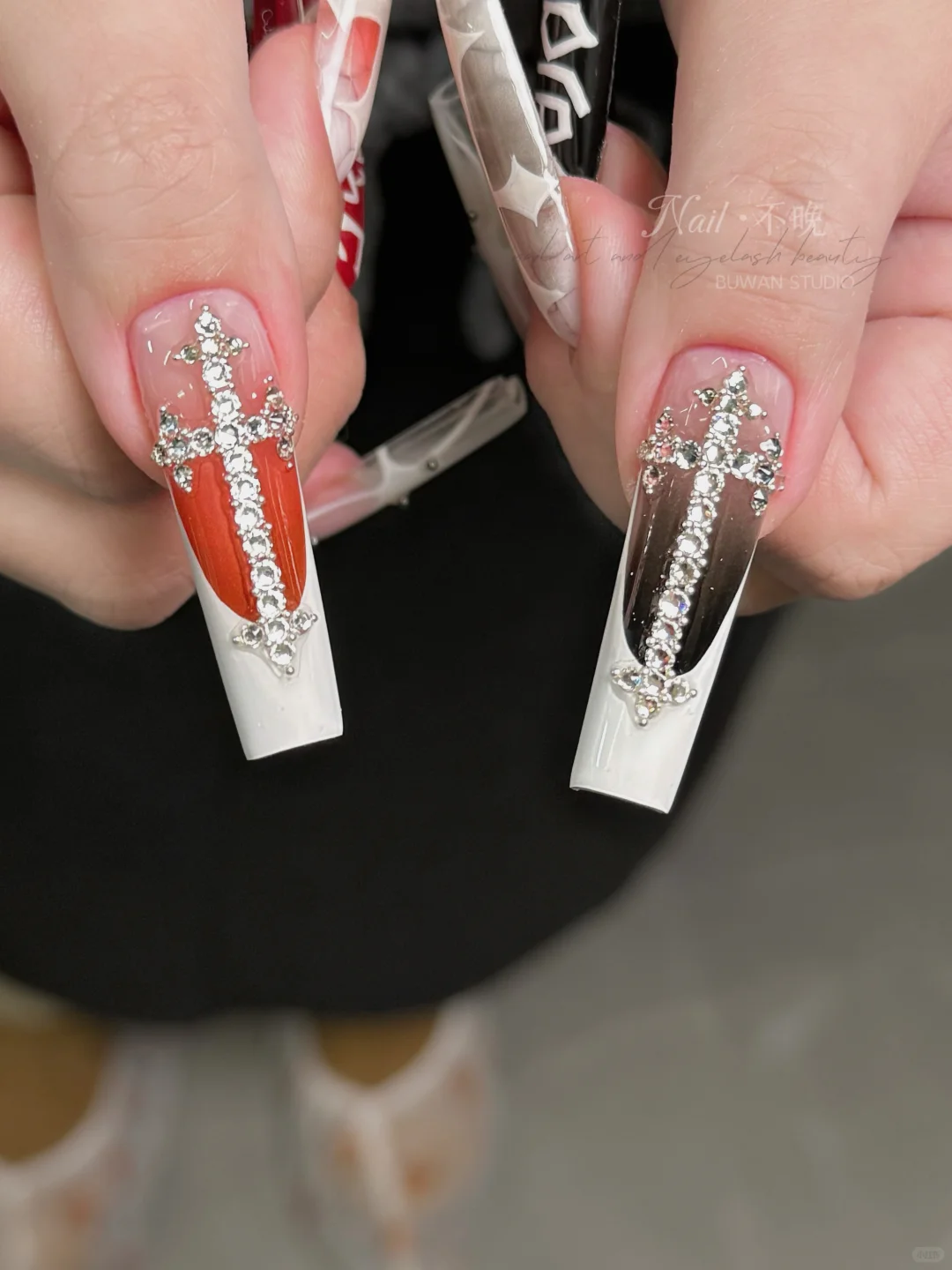 大同美甲｜朋克辣妹、红色➕黑色元素