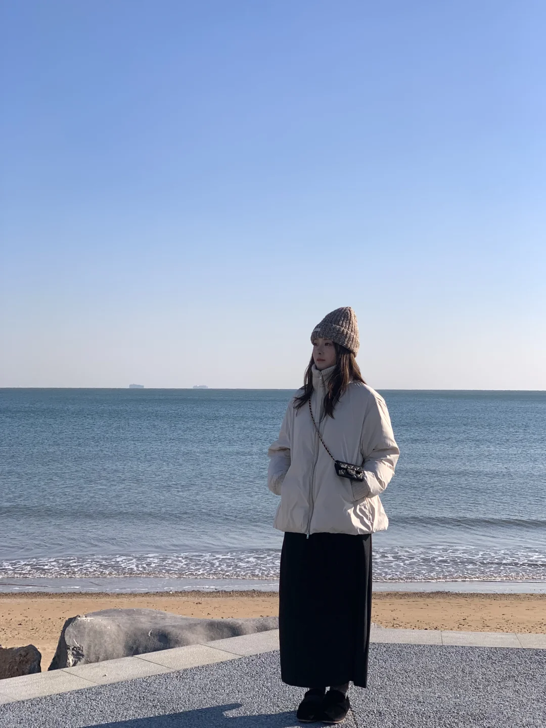 先找到海边啦～海风很舒服～