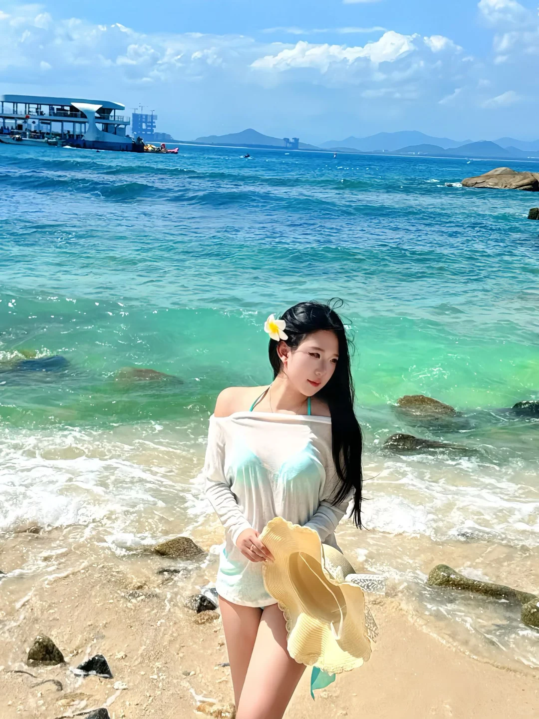 海边的我，比泳衣更辣妹耶👙🫧🩵