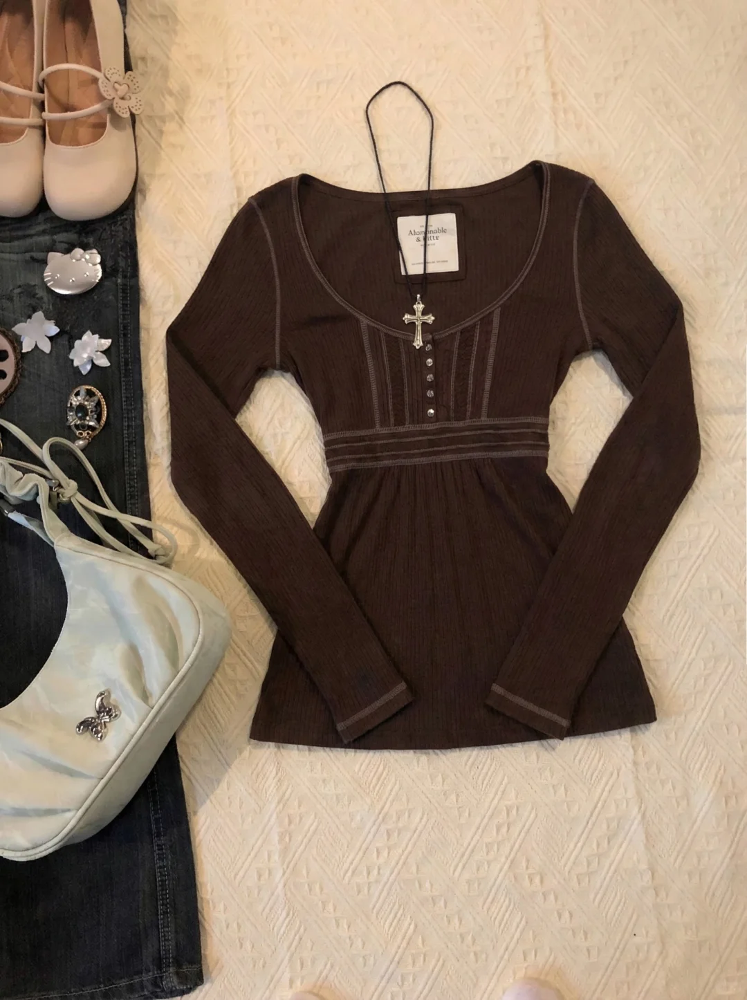 vintage 古着💕千禧辣妹经典美式棕色系！