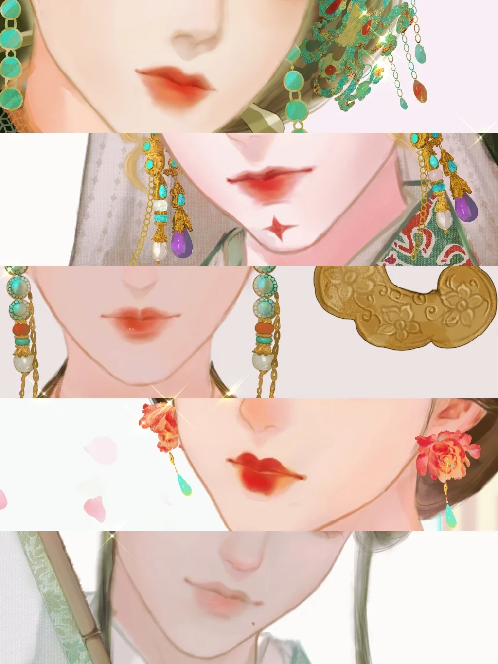 古风九图合集｜白雪凝琼貌，明珠点绛唇