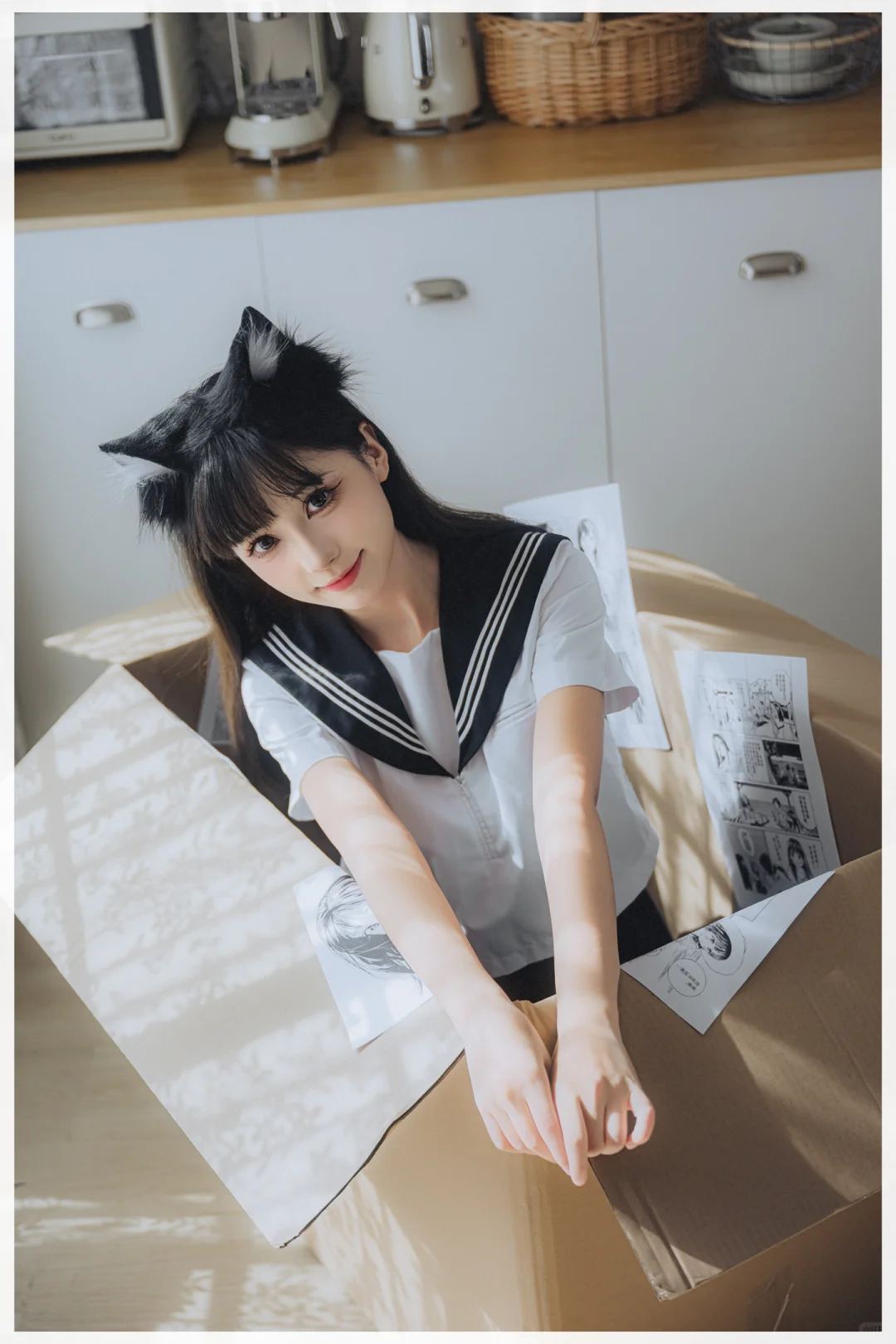 用纸箱拍的超写实jk！