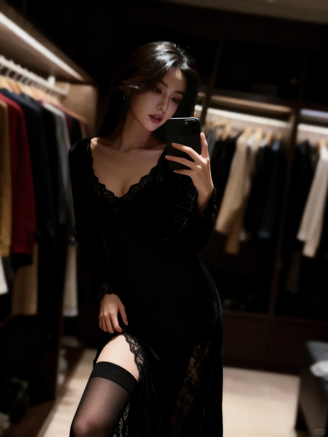 黑丝绒与蕾丝，是我和自己的私语❤️