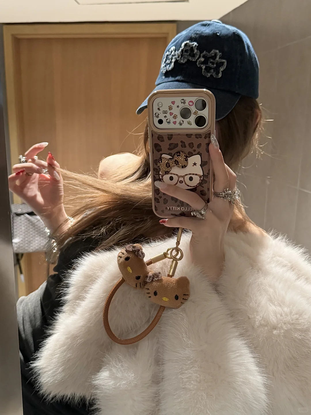 辣妹预警*♡+*.轻朋克亚亚感豹纹kitty好酷辣