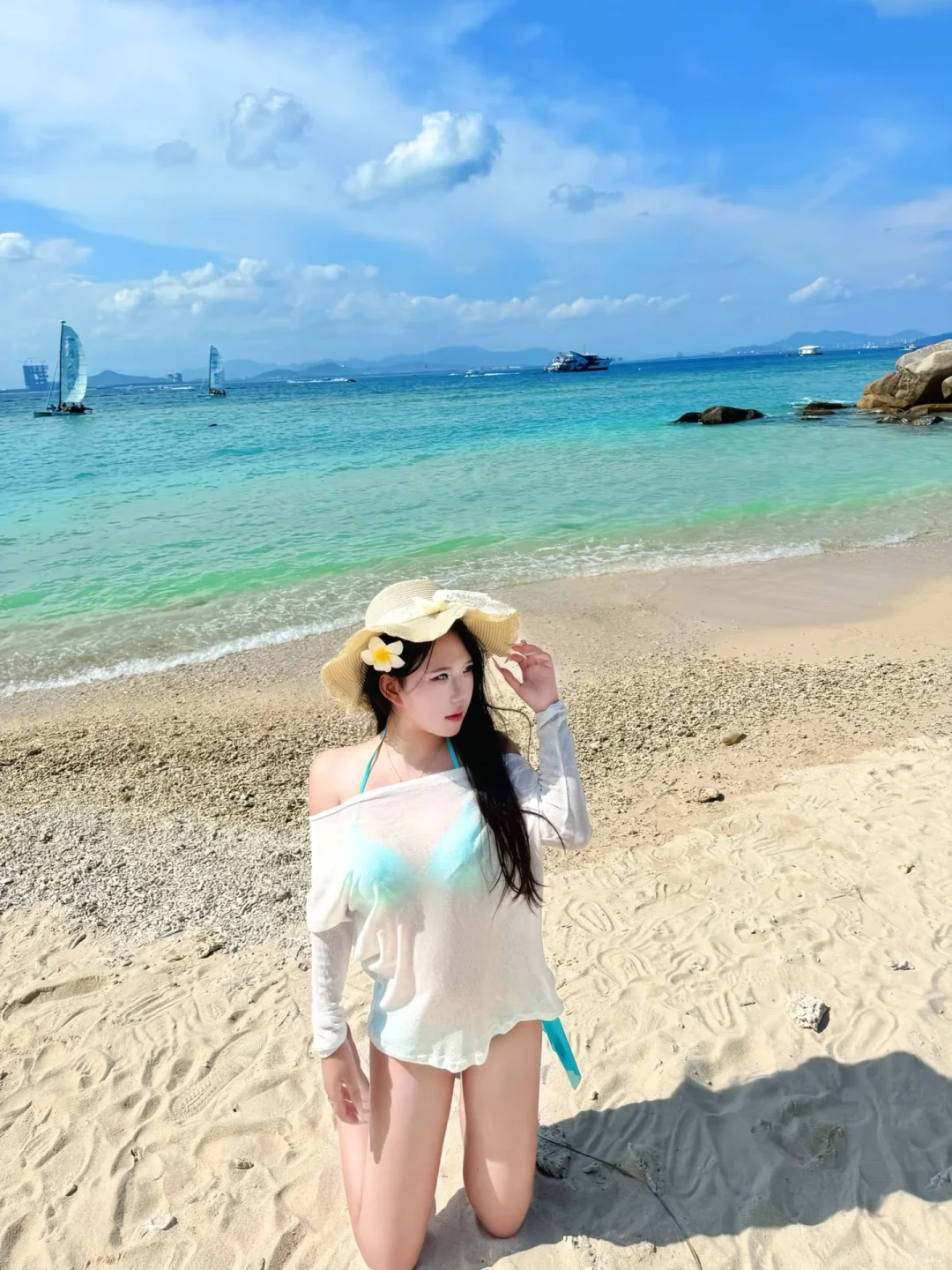 海边的我，比泳衣更辣妹耶👙🫧🩵