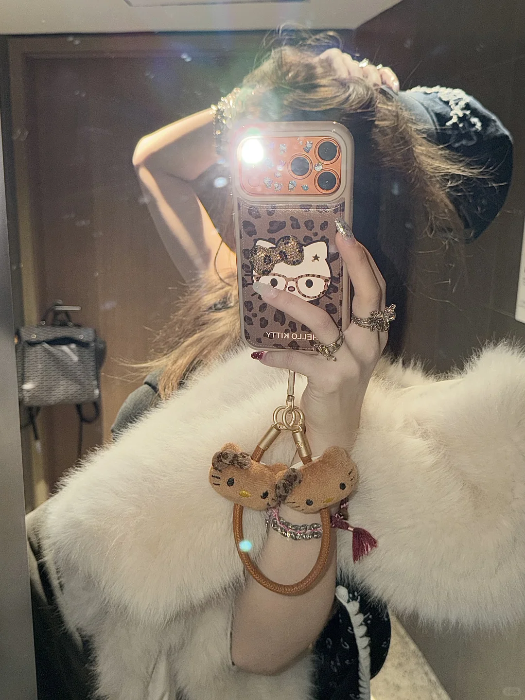 辣妹预警*♡+*.轻朋克亚亚感豹纹kitty好酷辣