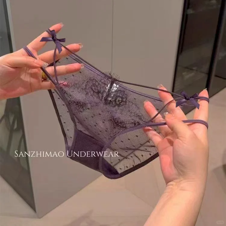 纯欲天花板！蕾丝网纱内裤太勾人了