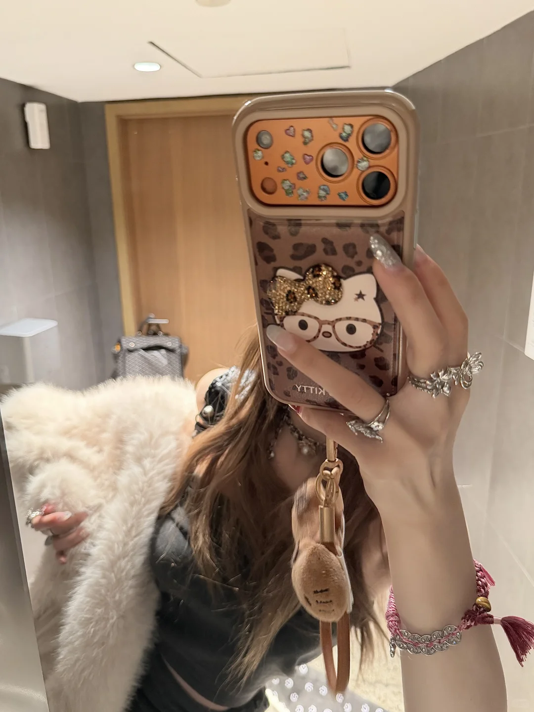 辣妹预警*♡+*.轻朋克亚亚感豹纹kitty好酷辣