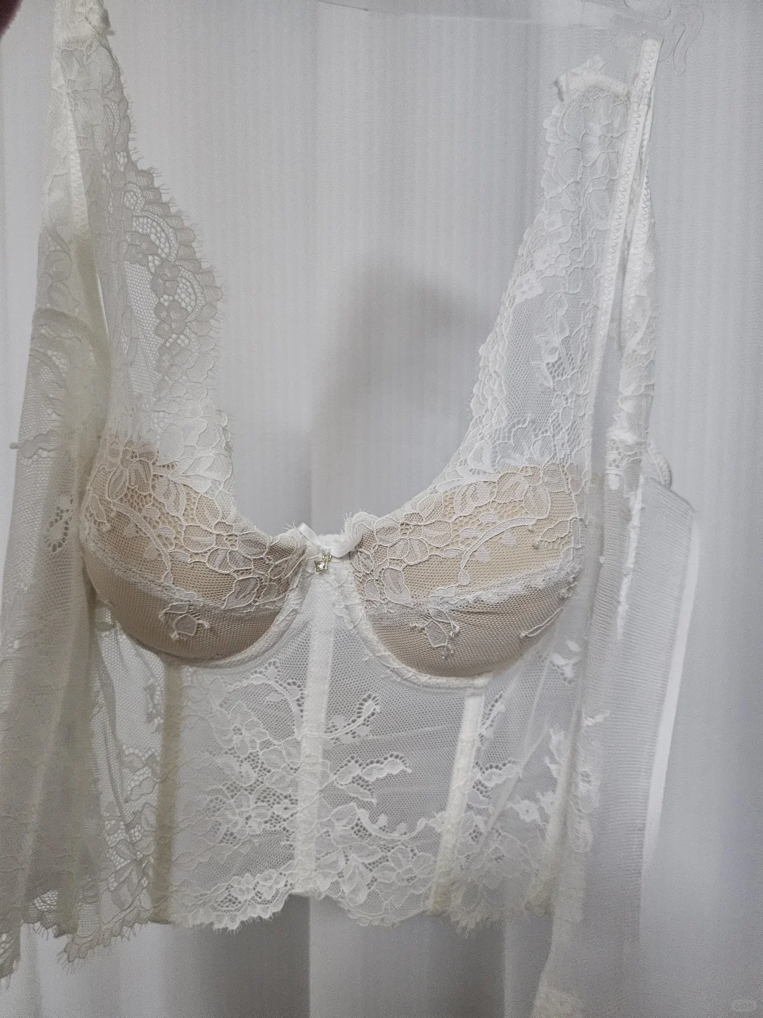 来啰来啰，适合辣妹的纯欲蕾丝鱼骨胸衣来啰