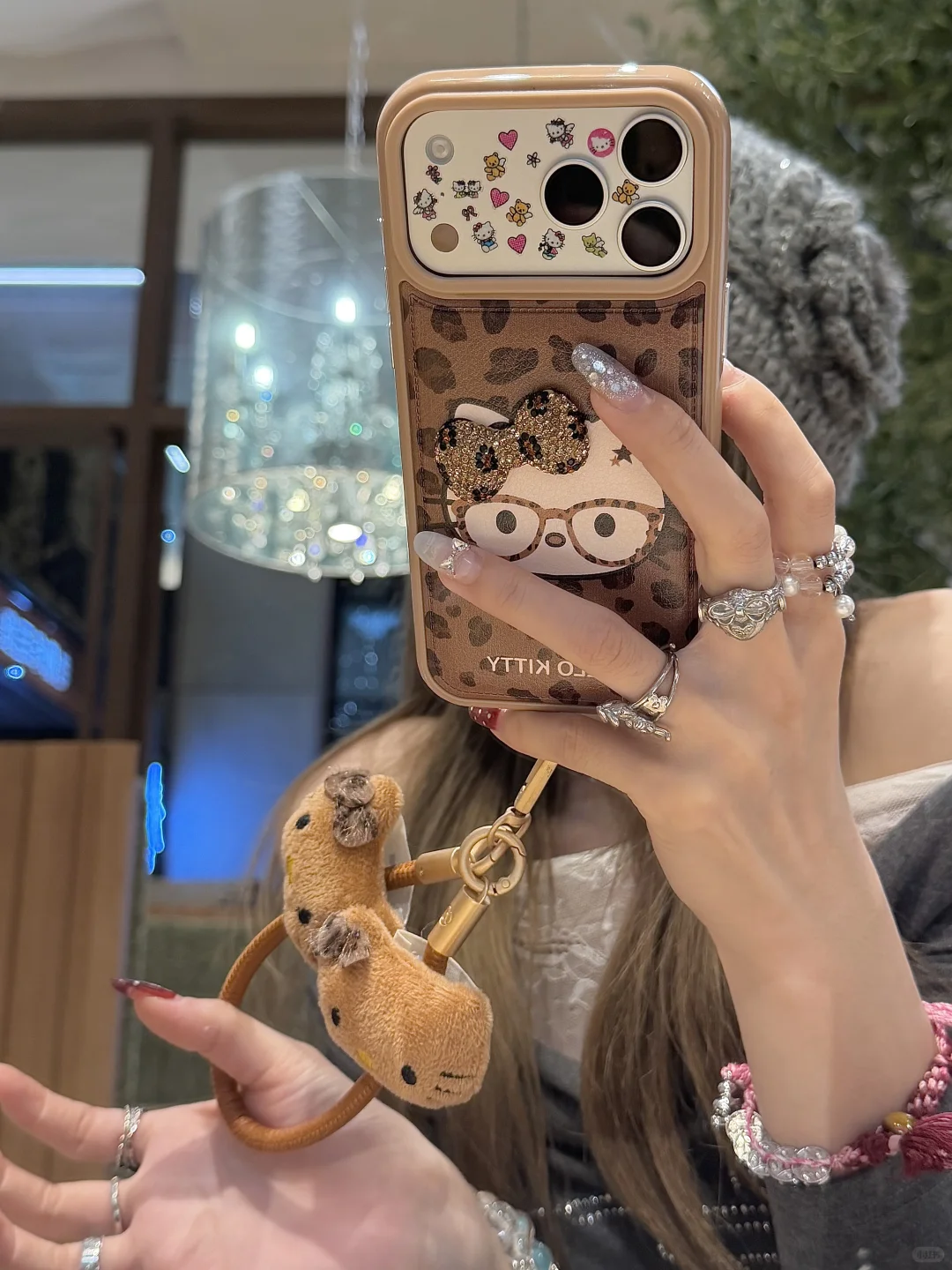 辣妹预警*♡+*.轻朋克亚亚感豹纹kitty好酷辣