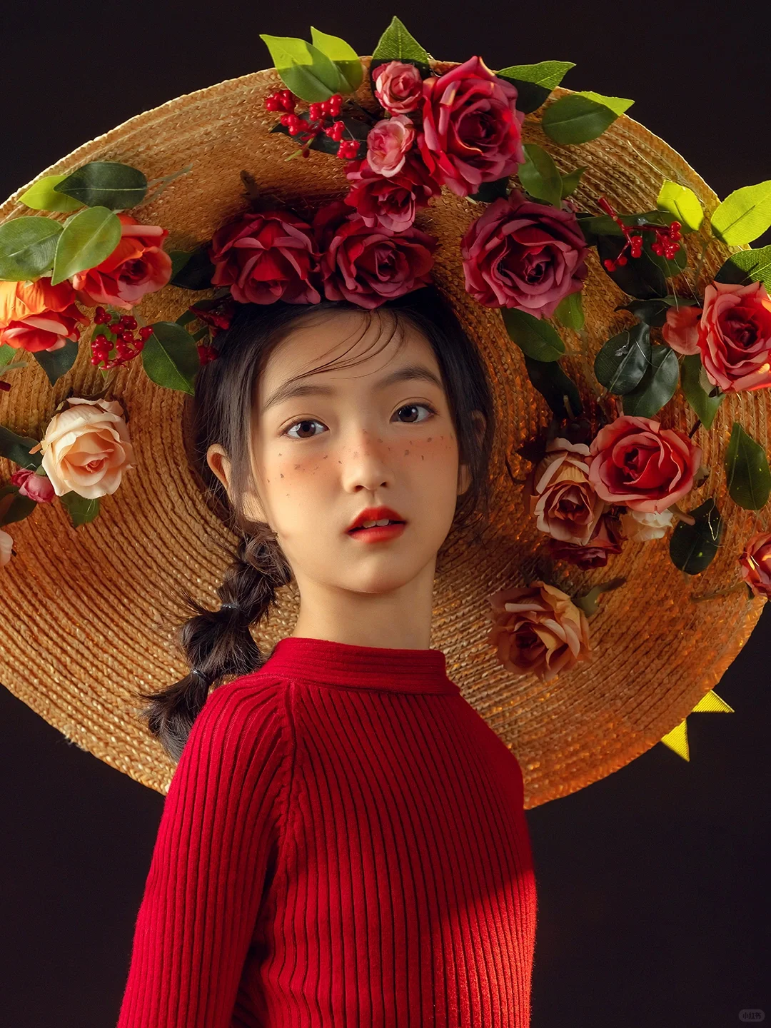 繁花中绽放青春｜璀璨热烈的中国红儿童写真