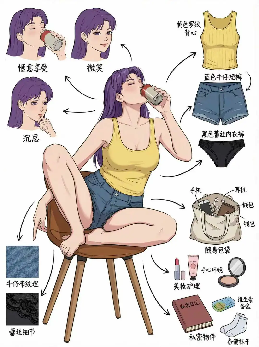 好喜欢这个穿搭呀🥰随意纯欲风