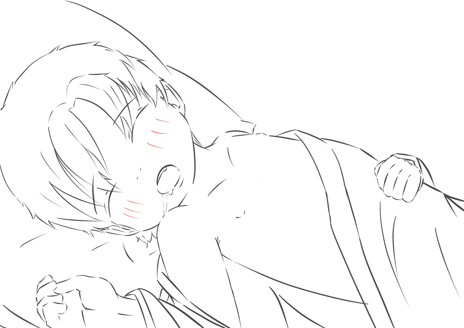 非常无意间地画出了很涩的表情😋