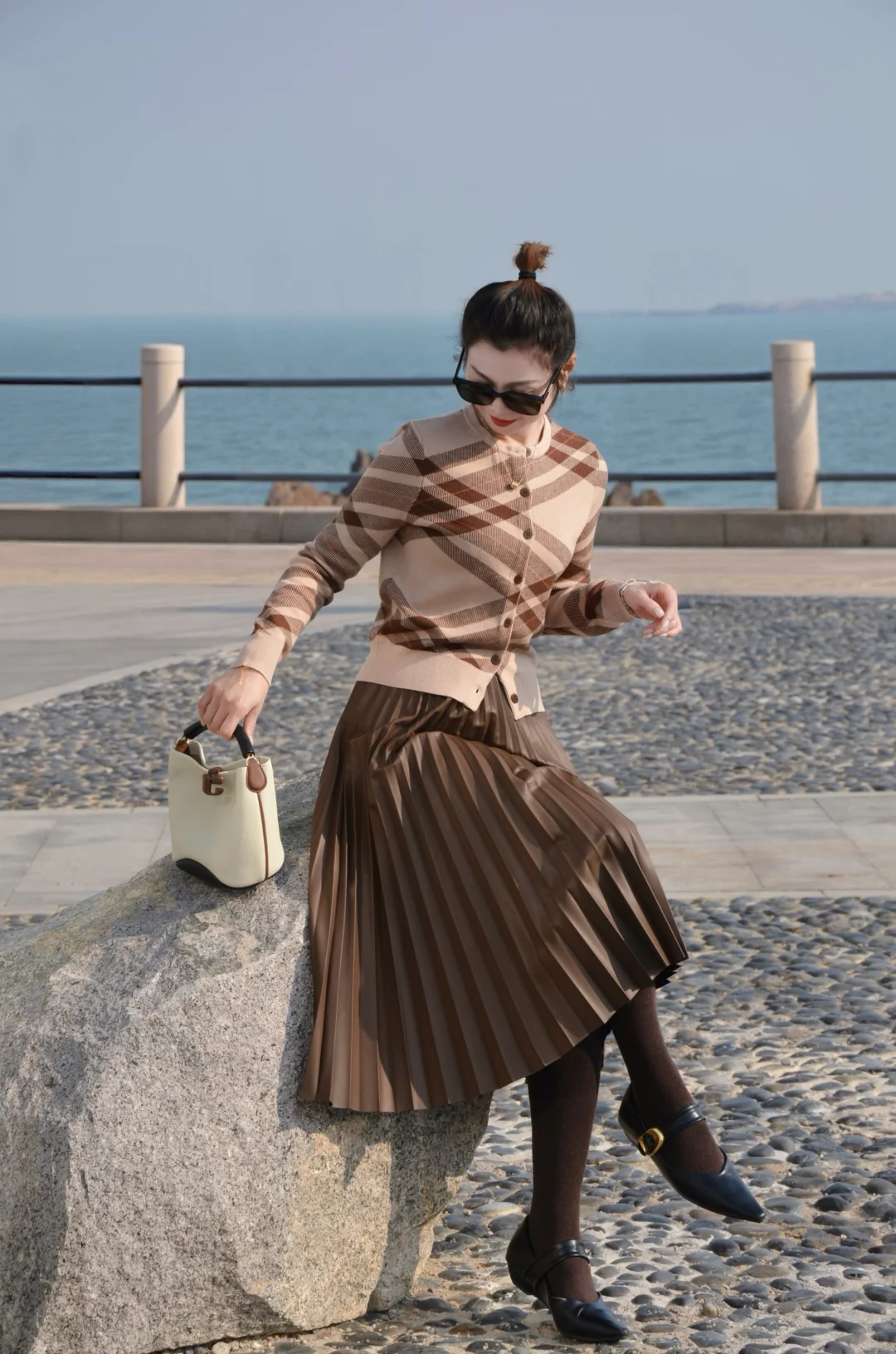 冬日海边|蓝色棕色好配啊