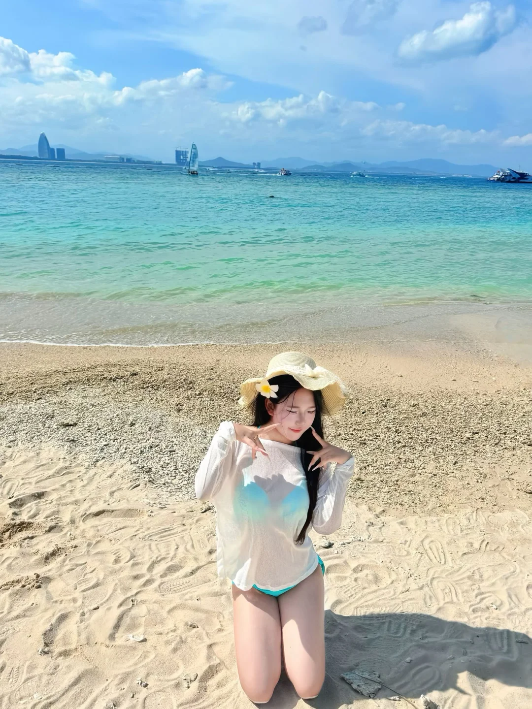 海边的我，比泳衣更辣妹耶👙🫧🩵