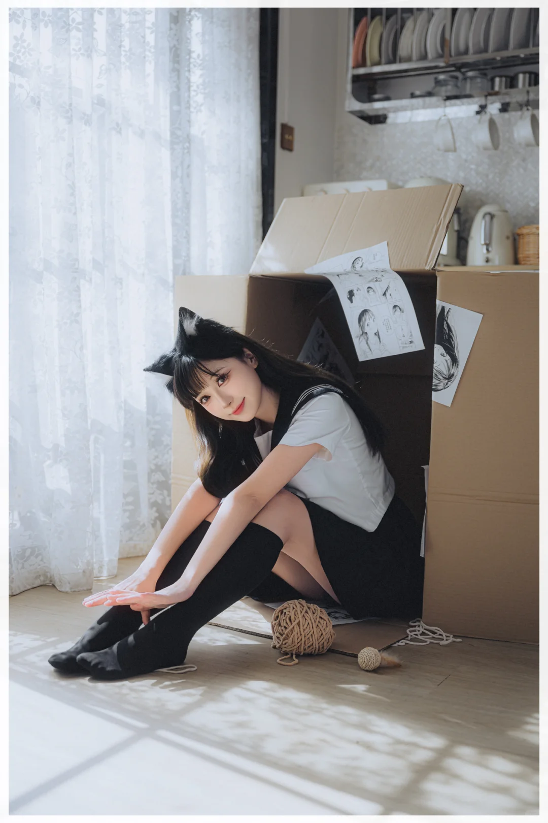 用纸箱拍的超写实jk！