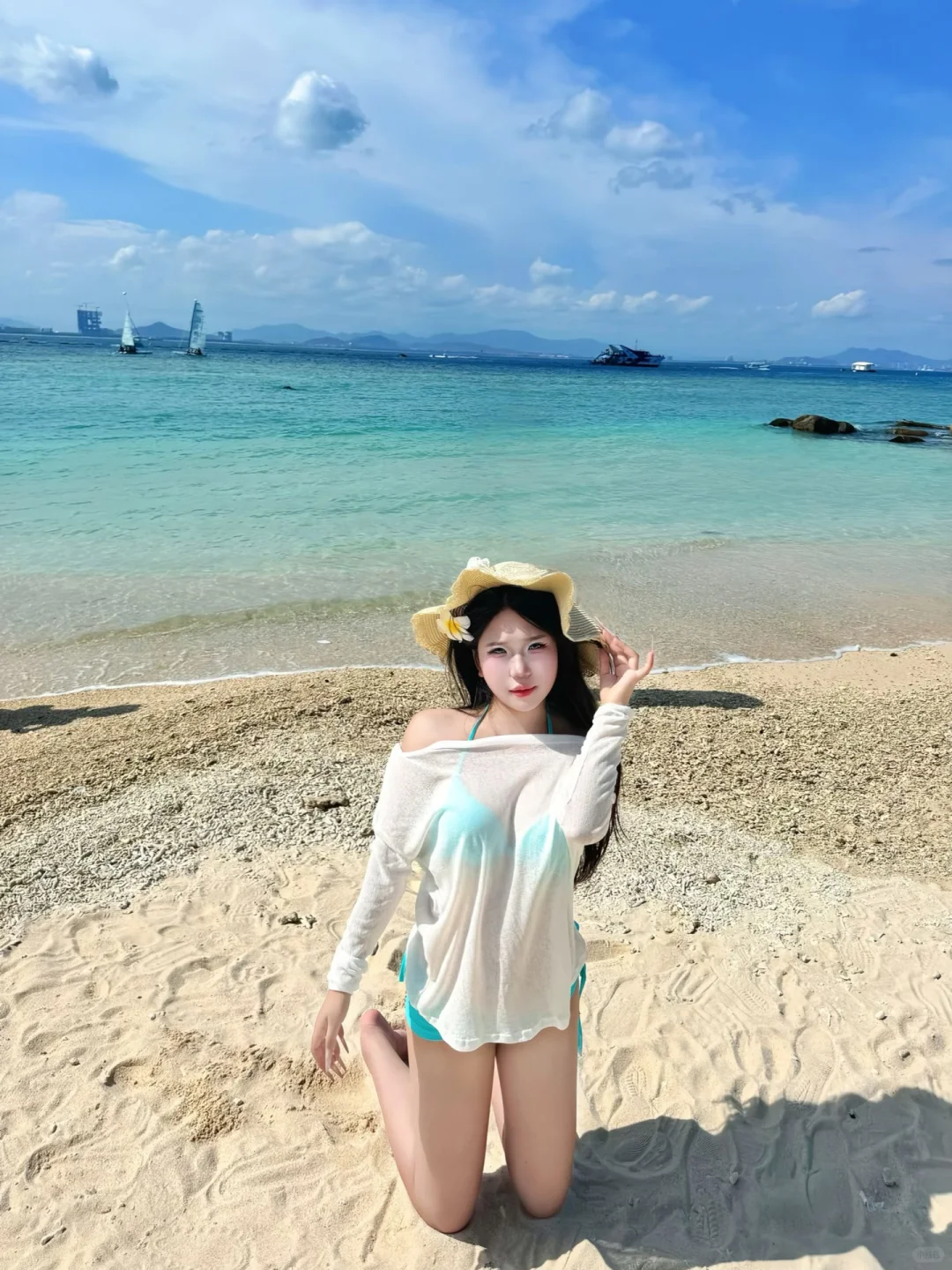 海边的我，比泳衣更辣妹耶👙🫧🩵
