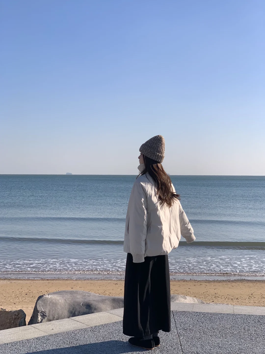 先找到海边啦～海风很舒服～