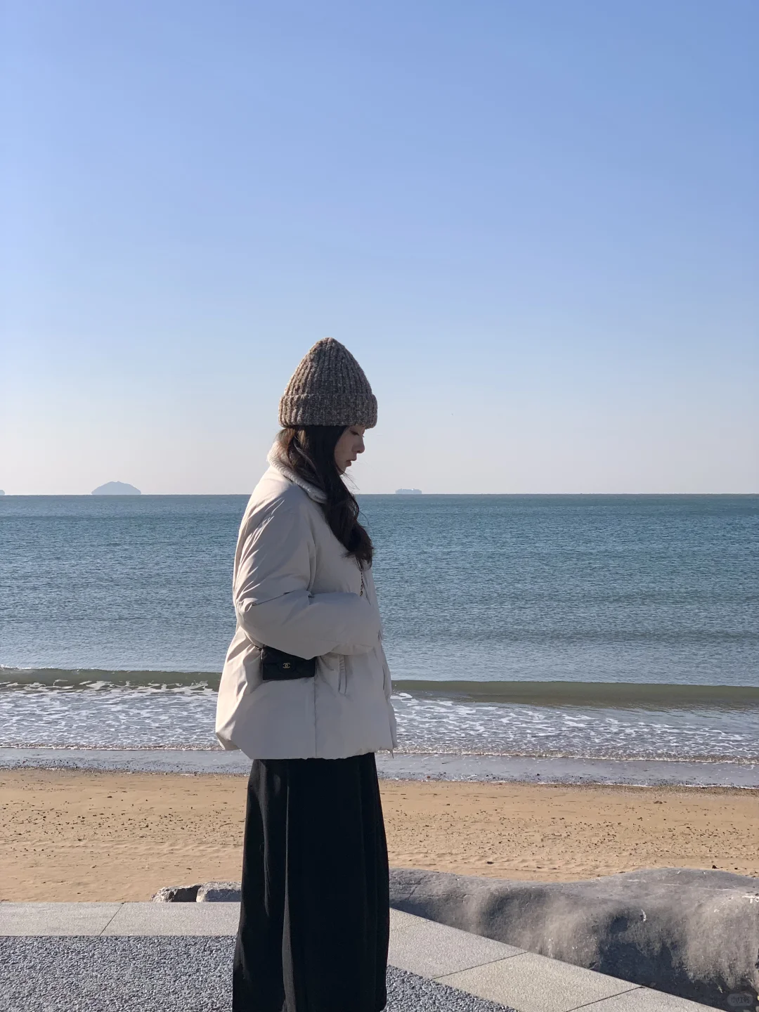 先找到海边啦～海风很舒服～