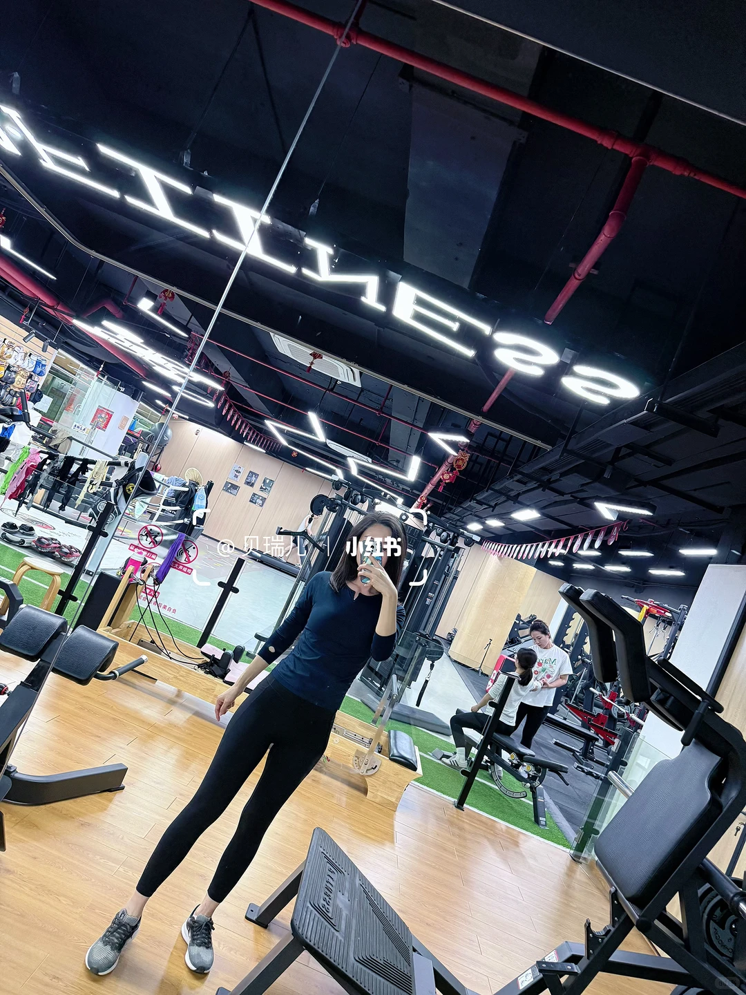 💪健身房实拍：这条瑜伽裤塑形不勒肉❗️