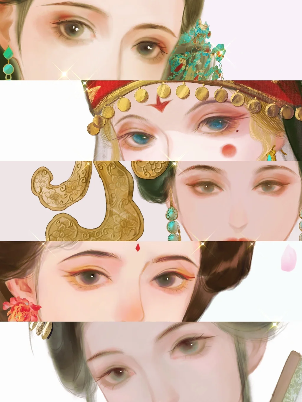 古风九图合集｜白雪凝琼貌，明珠点绛唇