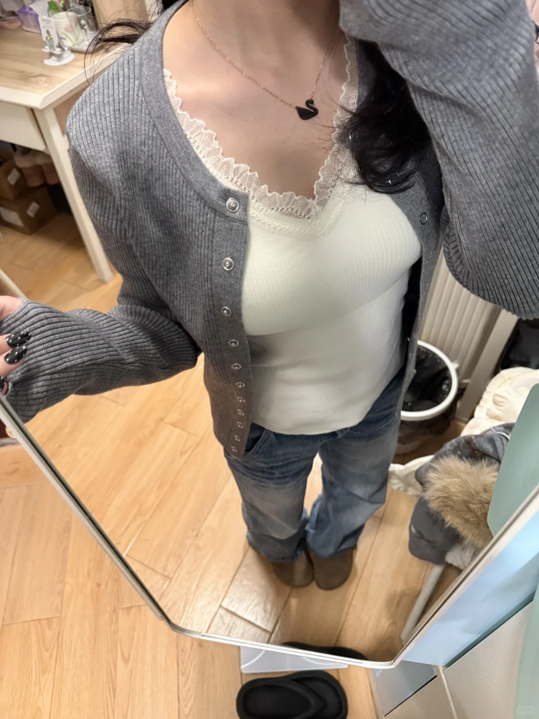 女大蕾丝保暖内搭分享