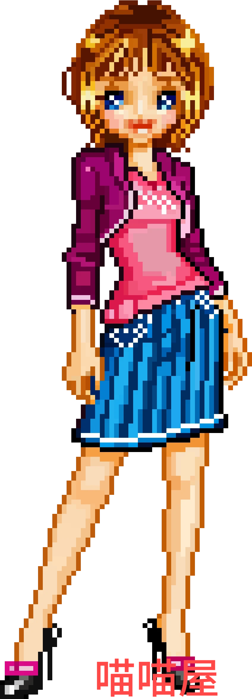 拼豆图纸｜千禧风辣妹