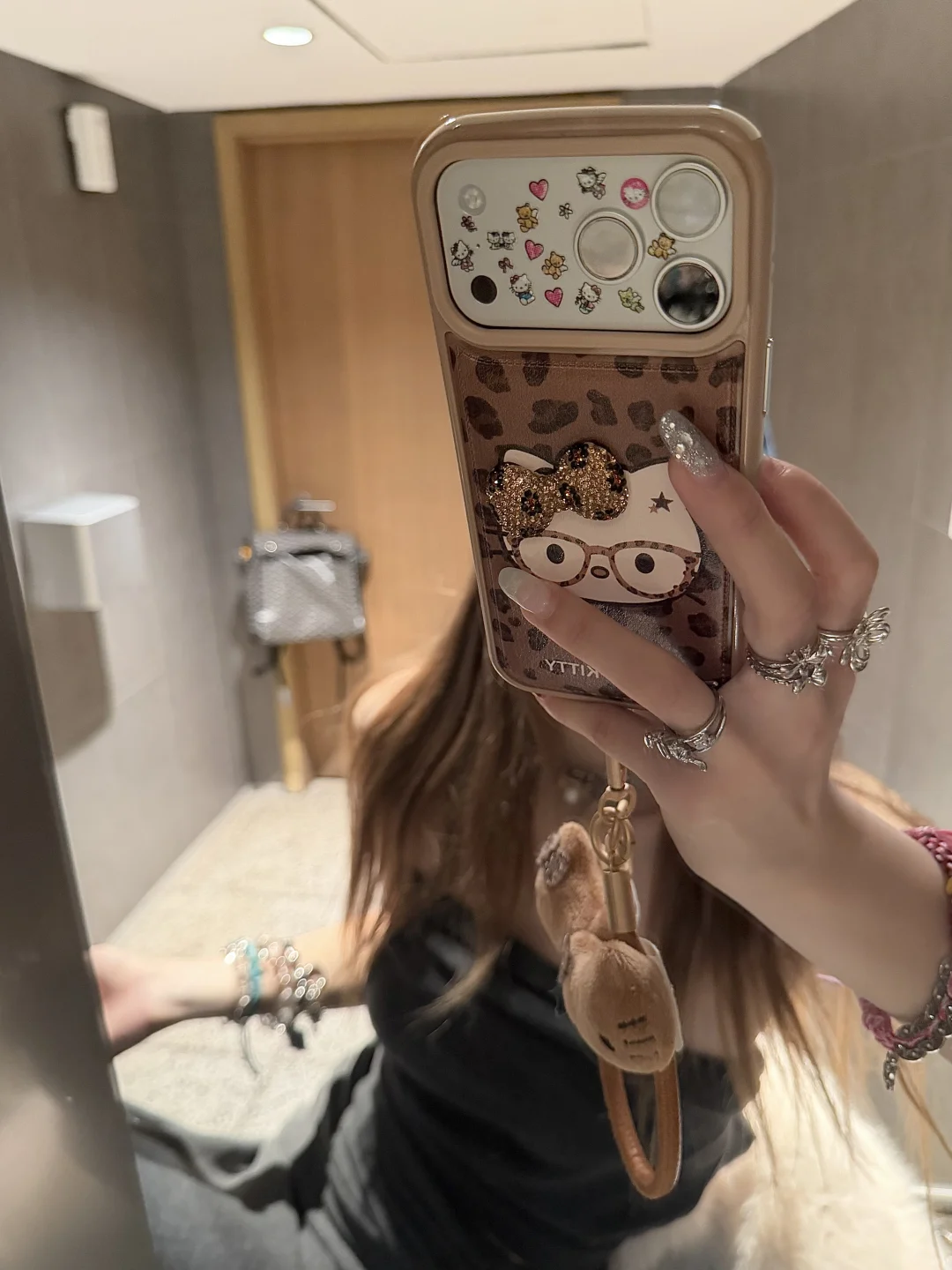 辣妹预警*♡+*.轻朋克亚亚感豹纹kitty好酷辣