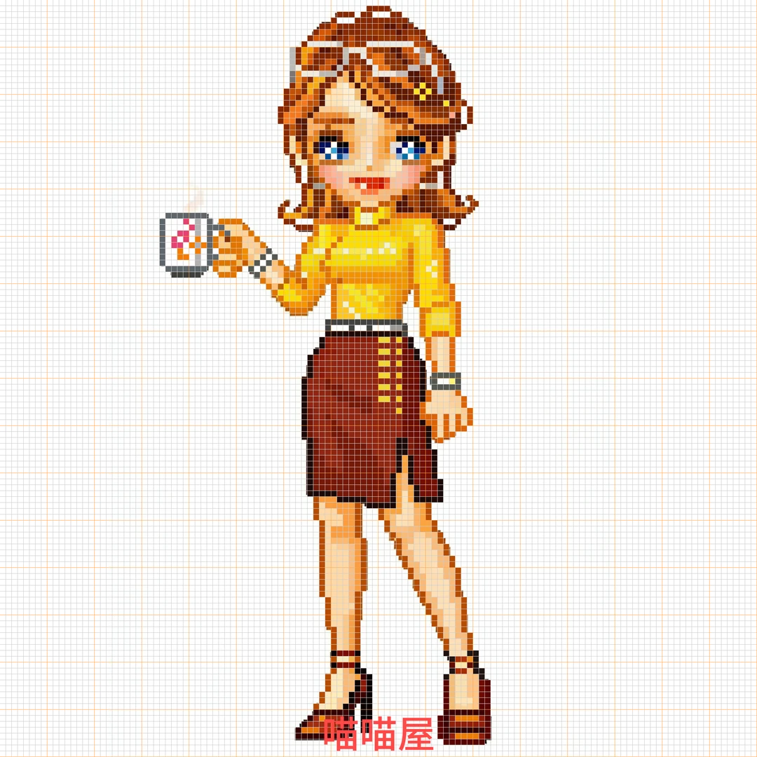 拼豆图纸｜千禧风辣妹