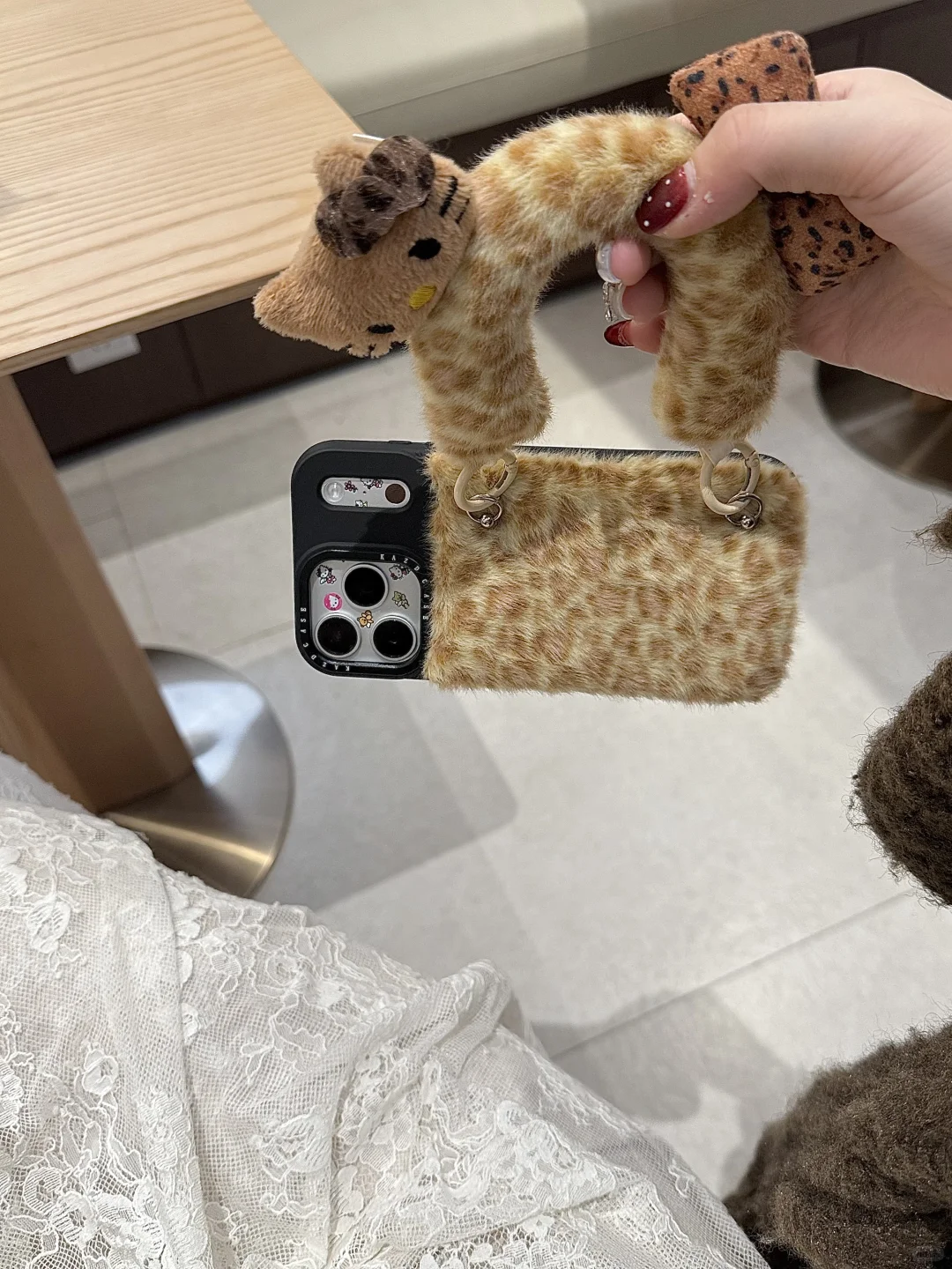 公主辣妹⊹⁺˖໋̟毛绒绒豹纹腕带kitty美辣疯🐆