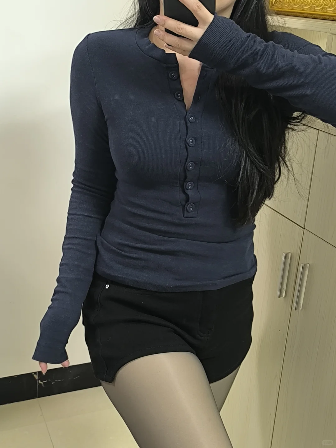 吹爆这件v领美式辣妹内搭 真的保暖又好穿～