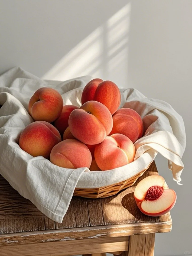 绘画素材 娇艳欲滴的水蜜桃