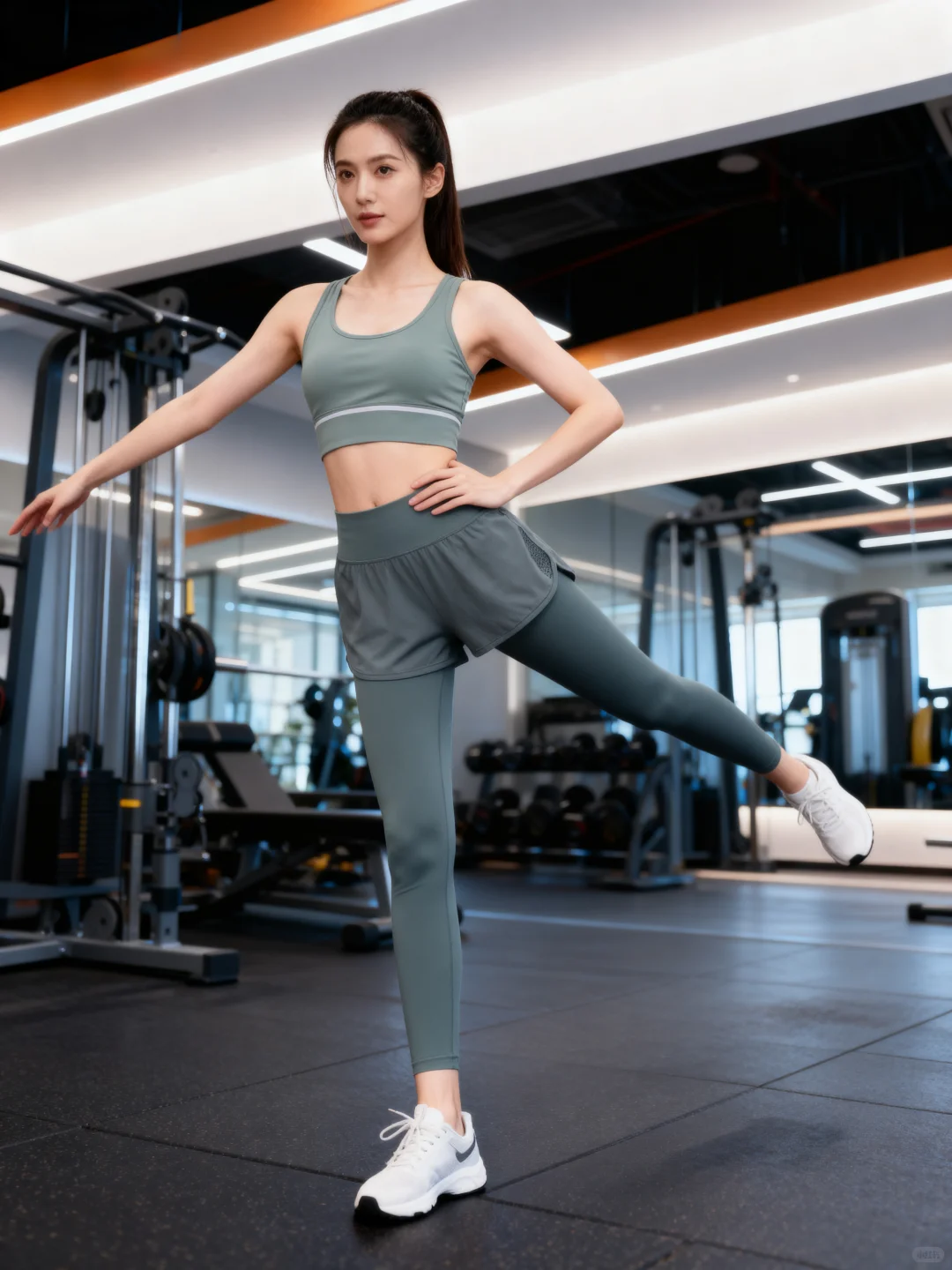 被追问的健身裤！假两件的设计太方便了！