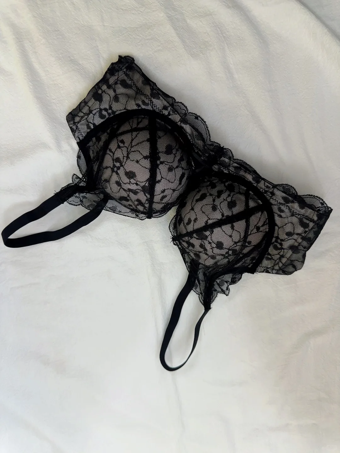 黑色蕾丝内衣🖤透色美学神秘感拉满！！