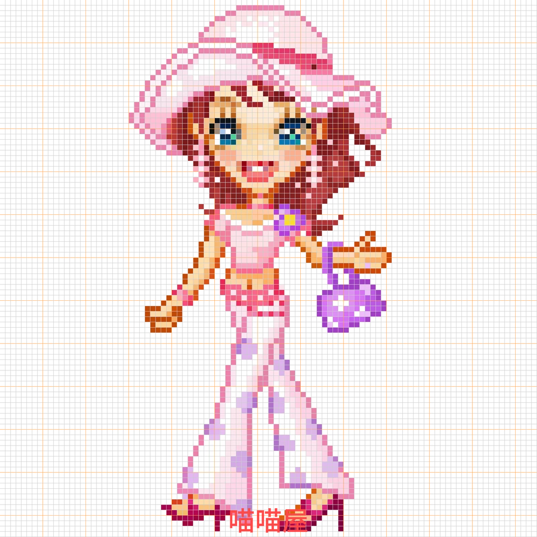 拼豆图纸｜千禧风辣妹